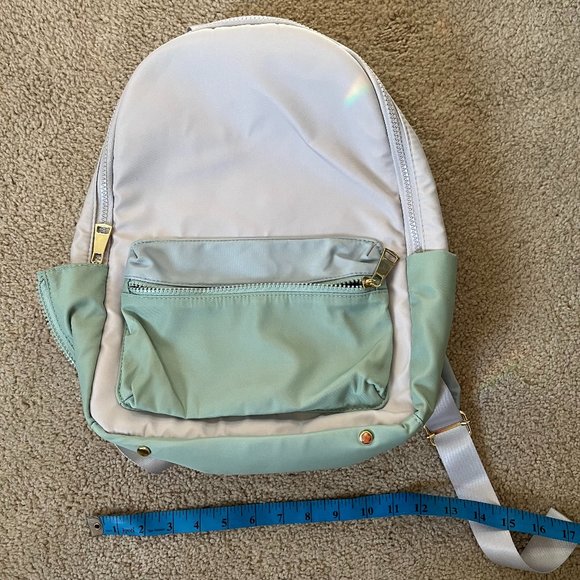 Isaac Mizrahi NWOT Mint Green & Baby Blue Backpack - Picture 2 of 11